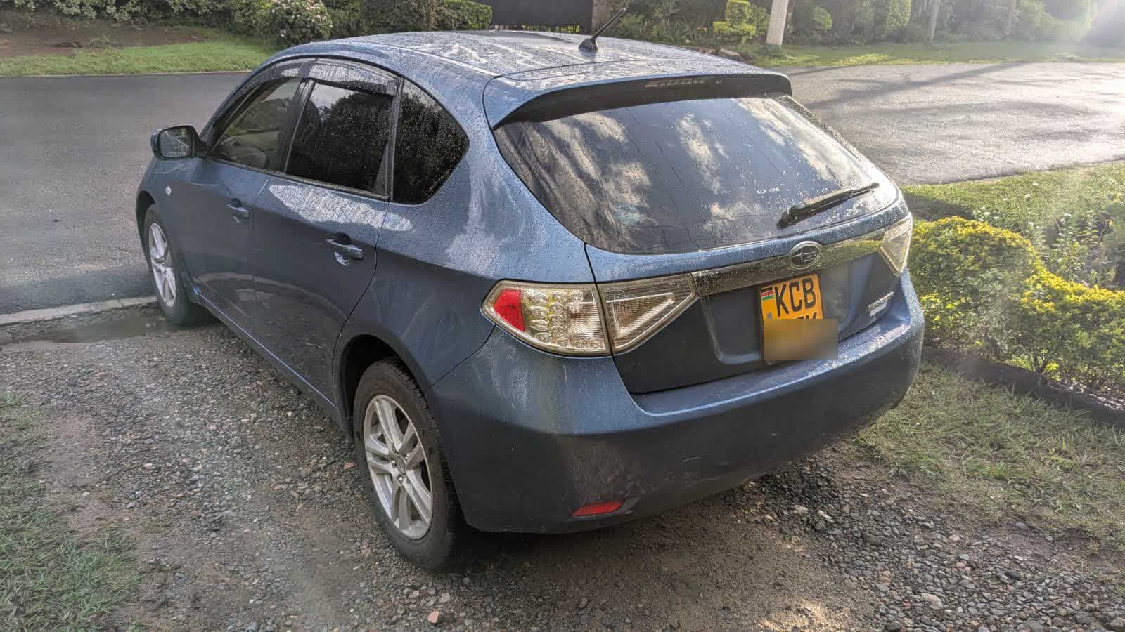 2007 Subaru Impreza GH3 front side view – steel blue, for sale in Nairobi